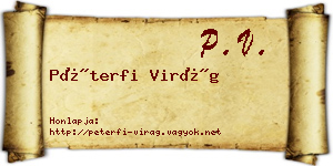 Péterfi Virág névjegykártya