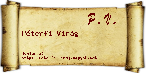 Péterfi Virág névjegykártya